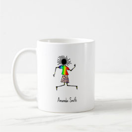 African Art, Phantastisch Colorfu Dancer Kaffeetasse