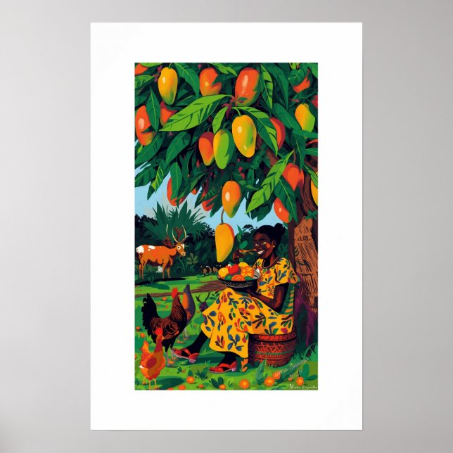 African Art Print Poster (Vorne)