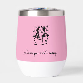 African Art, Silhouette Celebration Dancers Pink