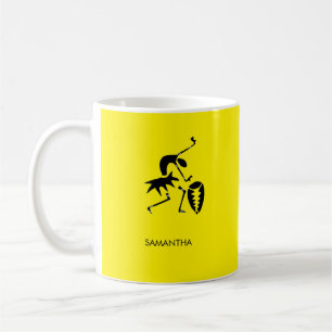 African Art, Silhouette Dancer Colorful Kaffeetasse