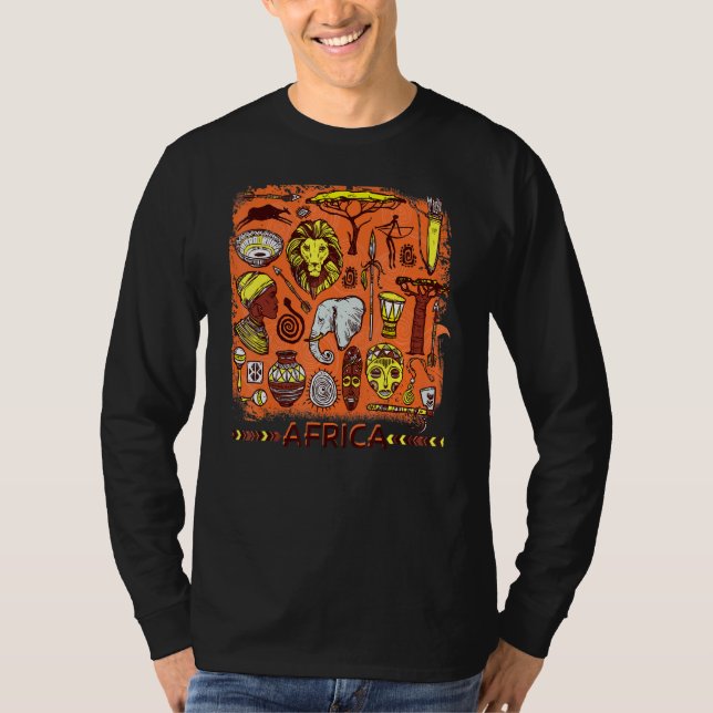 African Artwork American Beautiful Black History B T-Shirt (Vorderseite)