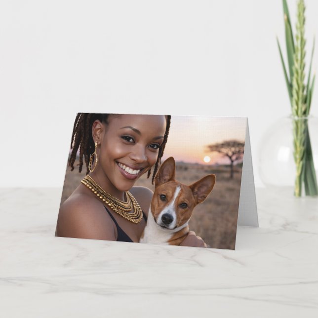African Basenji Blank Card  Karte (Vorderseite)