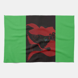 African Beastmaster Queen Kitchen Towel Geschirrtuch