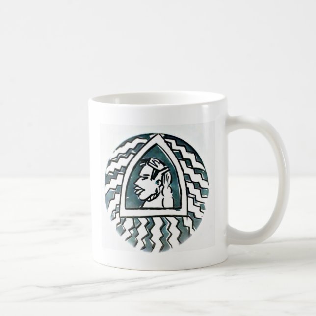 African Beauty Bongo Maasai Portrait Kaffeetasse (Rechts)