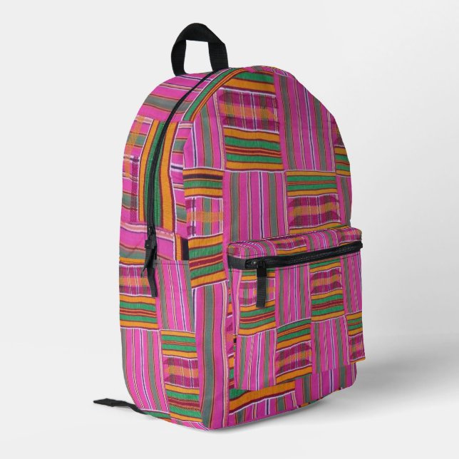 African  bedruckter rucksack (Rückseitige Ecke links)