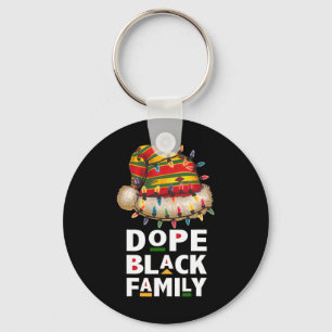 African Black Family Afro Team Santa Matching Chri Schlüsselanhänger