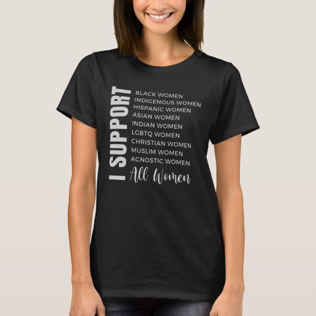 African Black History Monat Ich unterstütze alle F T-Shirt (Vorderseite)