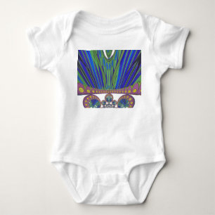 African Blue Lila Decoration Art Design Print Baby Strampler