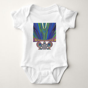 African Blue Lila Decoration Art Design Print Baby Strampler