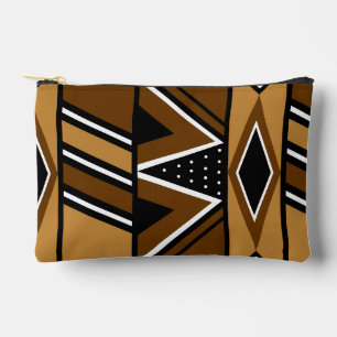 African Bogolan Tribal Design Pouch Zubehörtasche
