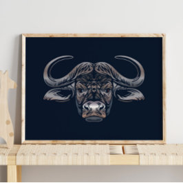 African Buffalo Print | African Buffalo Print Poster