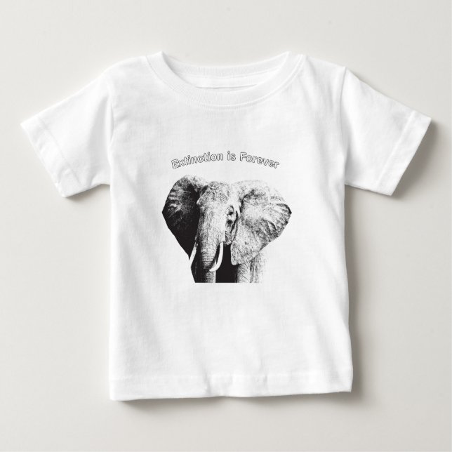 African Bush Elephant Zeichnend Baby T-shirt (Vorderseite)