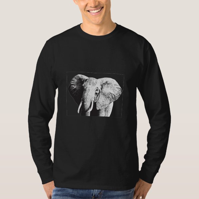 African Bush Elephant Zeichnend T-Shirt (Vorderseite)