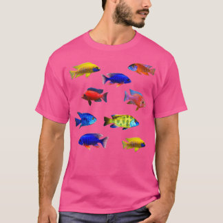 African Cichlids Peacock Cichlid Haps Aquarium Fis T-Shirt