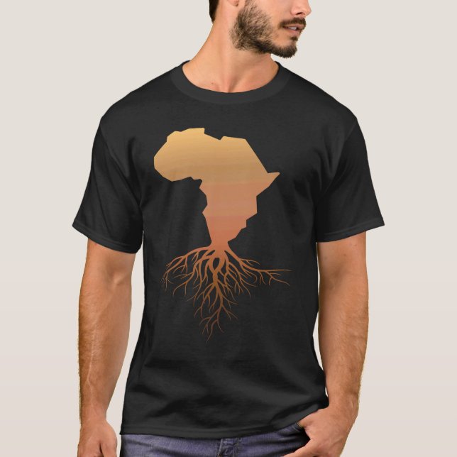 African Continent Roots African Pride Black Cultur T-Shirt (Vorderseite)