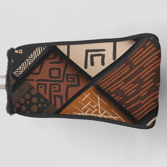 African culture designs on diagonal shapes golf headcover (Vorderseite)