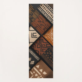 African culture designs on diagonal shapes yogamatte