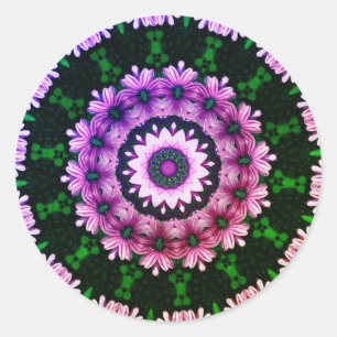 African Daisies Abstrakte Blume Art Runder Aufkleber