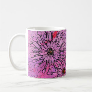 African Daisy Cape Daisies Pink Blume Blumenstrauß Kaffeetasse
