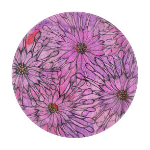 African Daisy Cape Daisies Pink Blume Blumenstrauß Schneidebrett