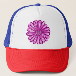 African Daisy Flower, Realistic Illustration Truckerkappe