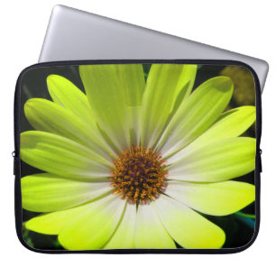 African Daisy Fluorescent Yellow Laptop Bag Laptopschutzhülle