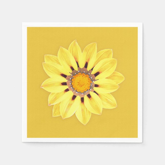 African Daisy / Gazania - Mustard Gold Serviette (Vorderseite)