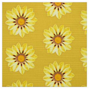 African Daisy / Gazania - Mustard Yellow Stoff
