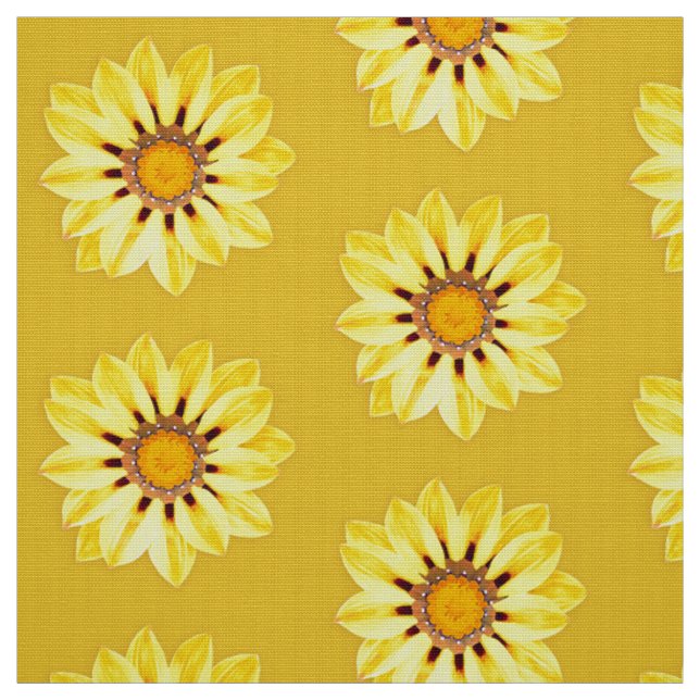 African Daisy / Gazania - Mustard Yellow Stoff (Muster)