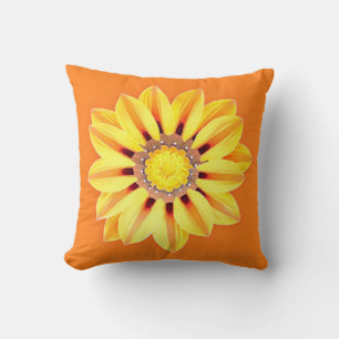 African Daisy / Gazania - Orange und Gelb Kissen
