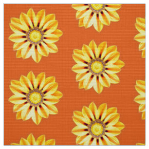 African Daisy / Gazania - Orange und Gelb Stoff
