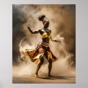 African Dancer Poster