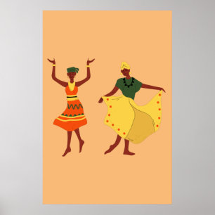 African Dancers Poster