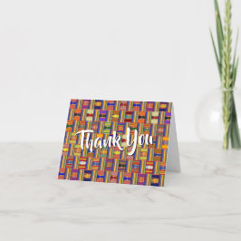 African Dankeschön Card Kente K45 Multicolor Dankeskarte