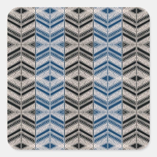 African Design #8 @ Stylnic Quadratischer Aufkleber (Vorderseite)