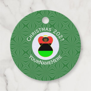 African Diaspora Engel Weihnachtsflagge Personalis Geschenkanhänger