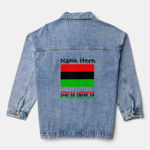 African Diaspora-Flagge Schwarze Personalisierung Jeansjacke