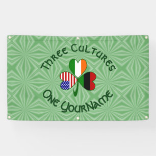African Diaspora Irish American Kleeblatt Personal Banner