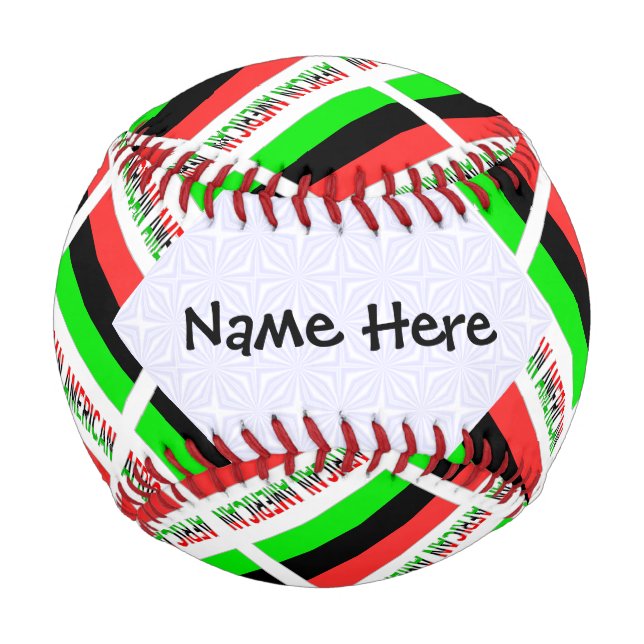 African Diaspora oder American Flag Tiles Personal Baseball (Vorderseite)