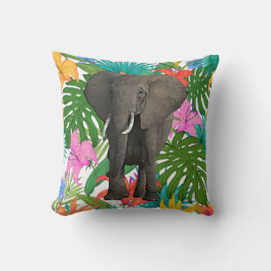 African Elephant Jungle Safari Animal Wildlife Art Kissen