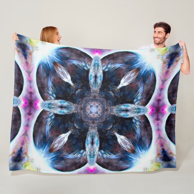 African Elephant Tribal Spirit Mandala Quilt Fleecedecke (Beispiel)