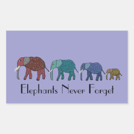 African Elephant Walk Runder Aufkleber