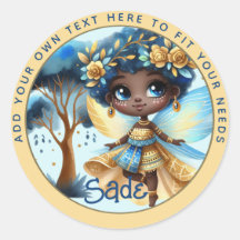 African Fairy Birthday Aquamarin Gold Pink Princes