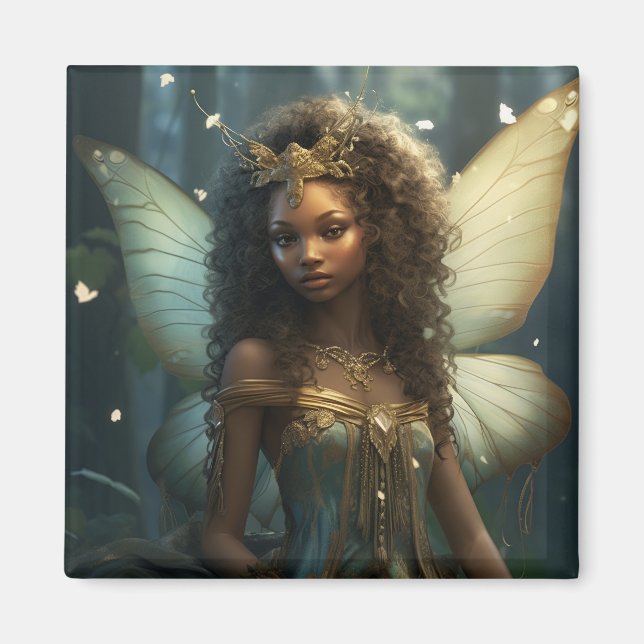 African Fairy Green & Bronze Magnet (Vorne)
