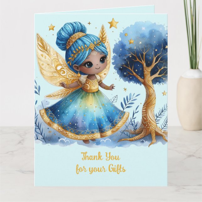 African Fairy Vielen Dank, dass Sie die Aquamarine Karte (Vorderseite)