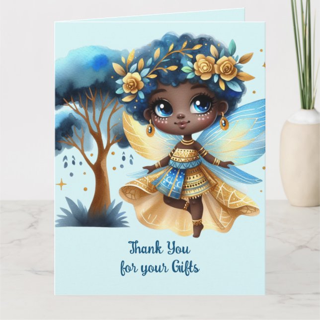 African Fairy Vielen Dank, dass Sie die Aquamarine Karte (Vorderseite)