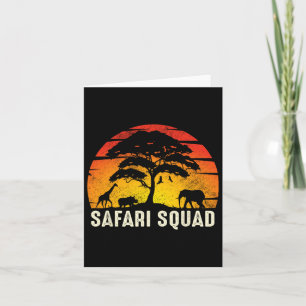 African Family Vacation Safari Squad Funny Matchin Karte
