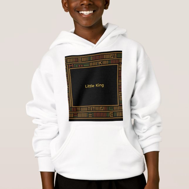 African Gold Kente Kids Hoodie (Vorderseite)