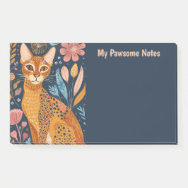 African Golden Cat Boho My Pawsome Personal Post-it Klebezettel