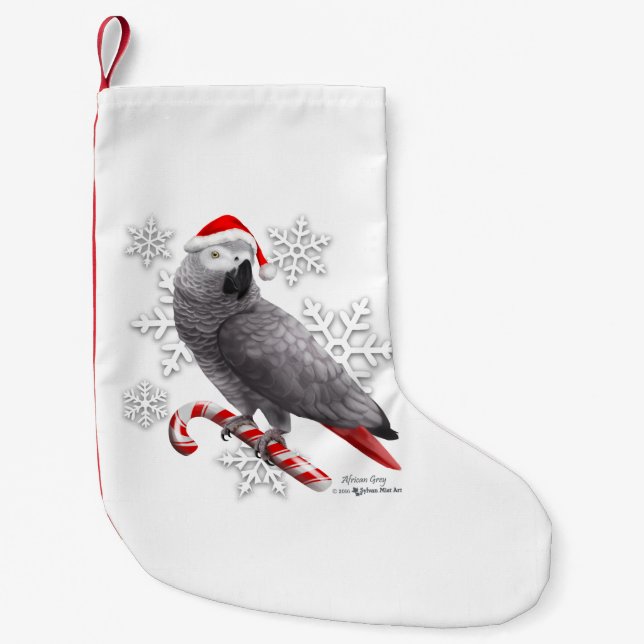 African Gray Christmas Strumpf Kleiner Weihnachtsstrumpf (Vorderseite)